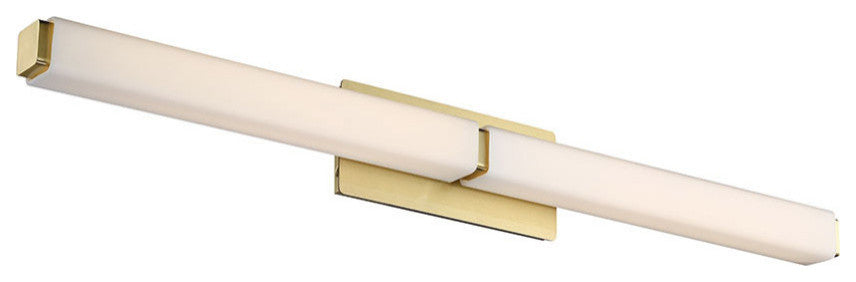 Vogue 39" LED Bathroom Vanity and Wall-Light 3000K, Brushed Brass