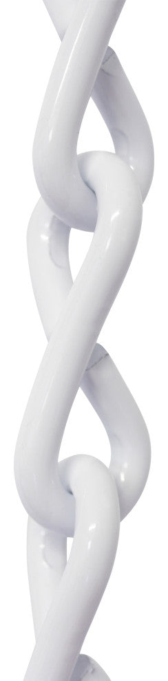 Steel Single Jack Basket Chain, 3 Sizes, 3', White, U40