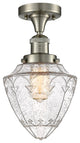 Innovations 517-1CH-SN-G664-7-LED 1 Light Semi-Flush Mount, Brushed Satin Nickel