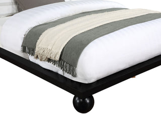 Kent Solid Ash Wood Bed, Black, King