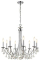 Crystorama 8828-CH-CL-MWP, 8-Light Chandelier, Polished Chrome
