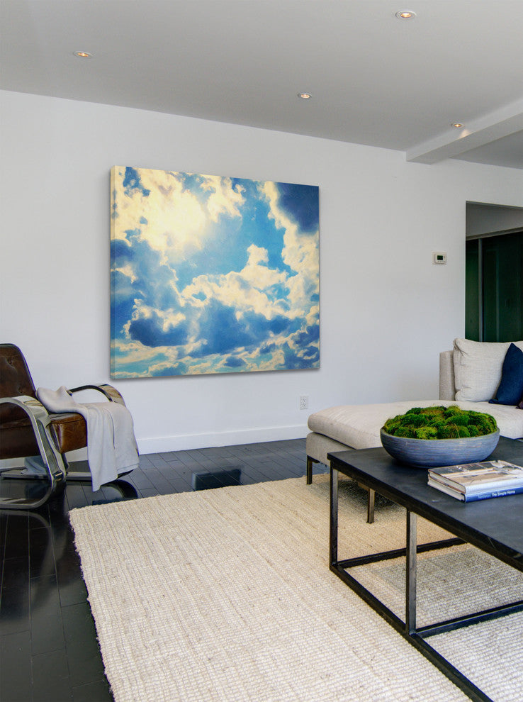 Clouds Print on Canvas, 45x45 cm