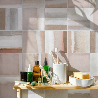 Matter Canvas Taupe Red Porcelain Floor and Wall Tile