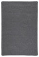 Sunbrella Solid LS05 Granite Sunbrella Area Rug, Rectangular 3'x5'