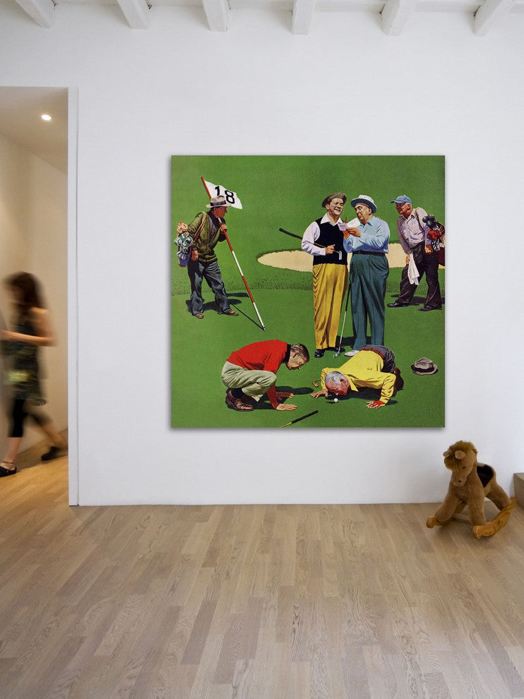"Eighteenth Hole" Painting Print on Canvas by John Falter