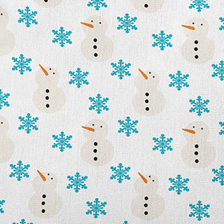Snow Men In Snowstorm Accent Pillow, Turquoise, 18"x18"