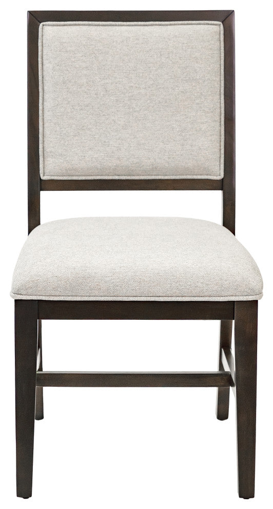 Two Wood Modern Kitchen Table Chairs, Set of 2, Black