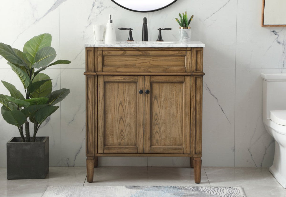Elegant VF12530DW 30" Single Bathroom Vanity, Driftwood
