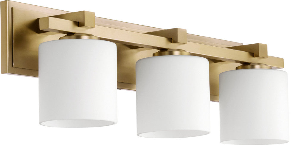 Quorum Lighting 5369-3-80 Transitional Vanity Light, Aged Brass