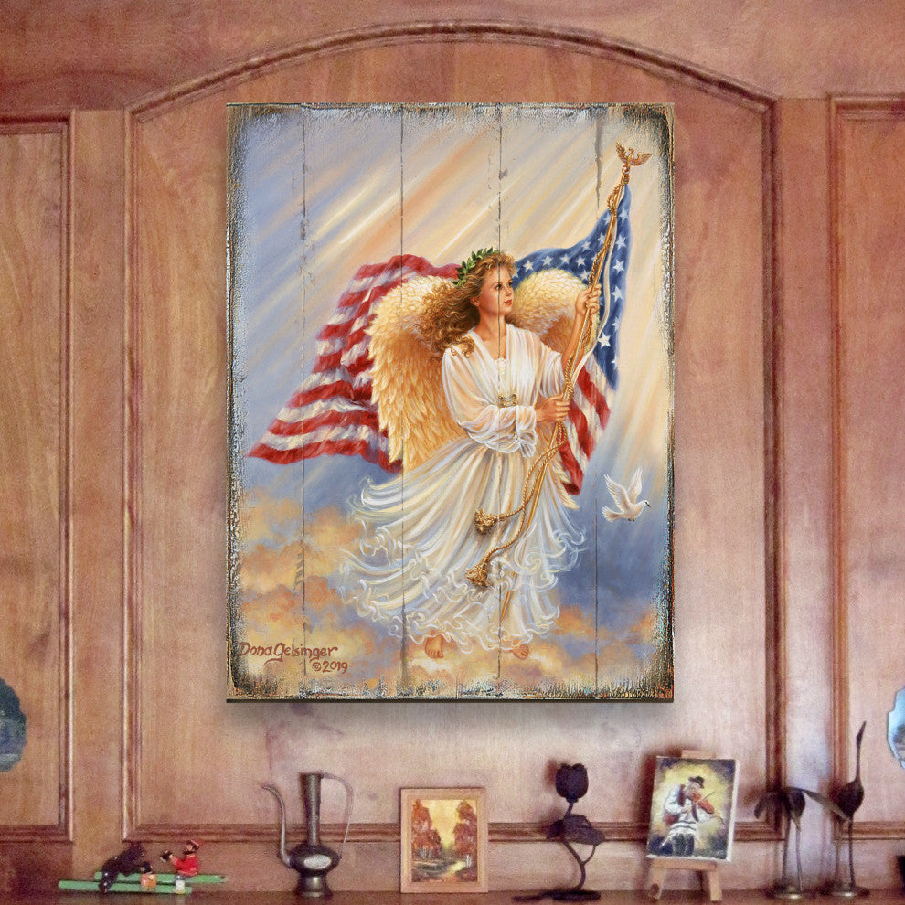 American Angel Wooden Block, 48 X 36