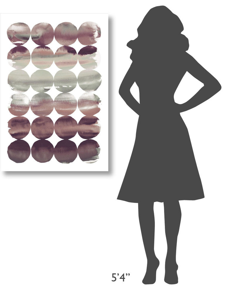 "Summer Dots Plum" Digital Paper Print by Elyse DeNeige, 26"x38"