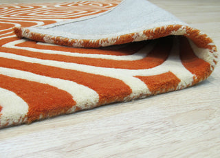 Orange Transitional Geometric Marla Area Rug
