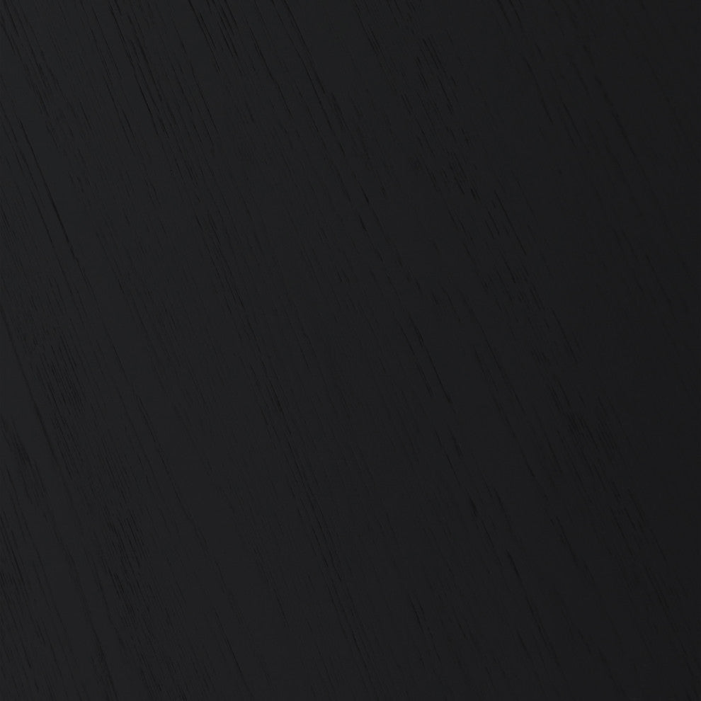 Pasadena 79" Wood Oval Dining Table With Walnut Finish and Black Base