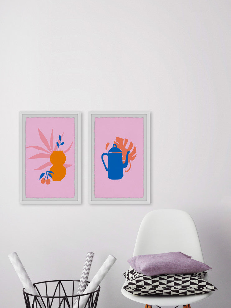Kettles and Vases Diptych, 2-Piece Set, 8x12 Panels