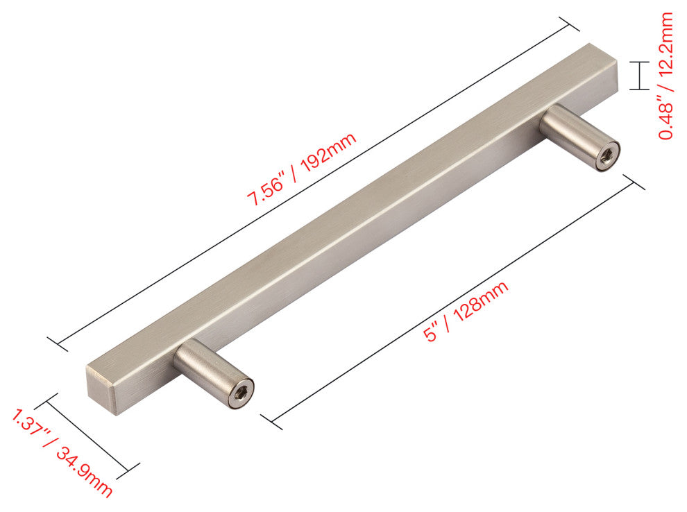 Utopia Alley Stainless Steel Cabinet Pull, Brushed Nickel, 5.0", 1 Pack