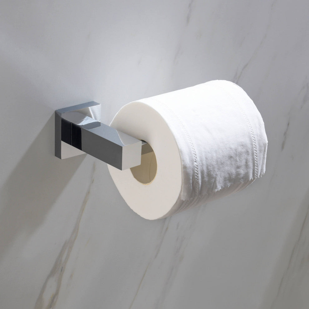 Cube 2-Piece Bathroom Hardware Set, Chrome