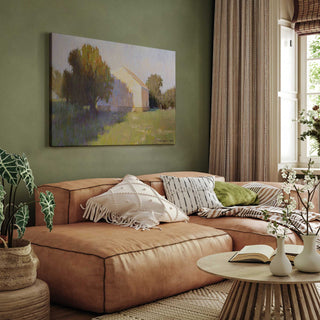 "Dawn's Rustic Charm" - A Canvas Print Celebrating Countryside Serenity