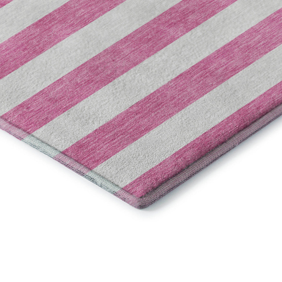 Premium Machine Washable Mayfield AMF528 Pink 2'3" x 7'6" Runner Rug