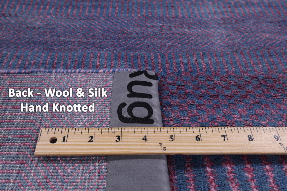 3' 1" X 5' 2" Savannah Grass Wool and Silk Handmade Rug Q11518