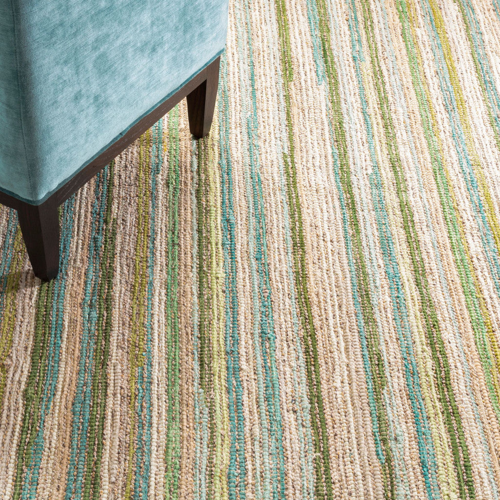 Dash & Albert Francisco Green Handwoven Cotton Rug, Green, 2' x 3'
