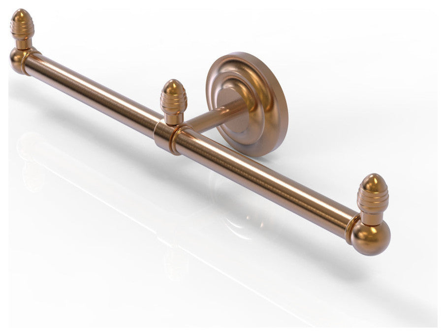 Que New 2 Arm Guest Towel Holder, Brushed Bronze