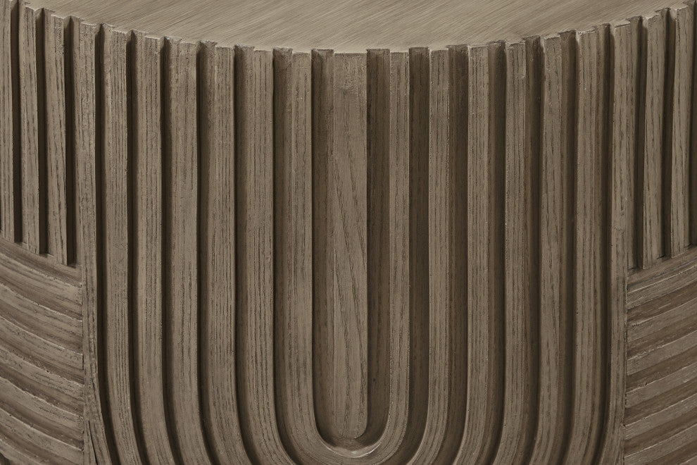 Serenity Textured Round Drum Table