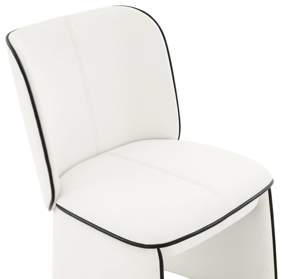 Kinsley Cream Vegan Leather Dining Chair