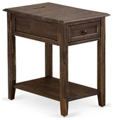 Night Stand, 1 Wood Drawer, Stable, Sturdy Constructed Distressed Jacobean