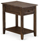 Night Stand, 1 Wood Drawer, Stable, Sturdy Constructed Distressed Jacobean