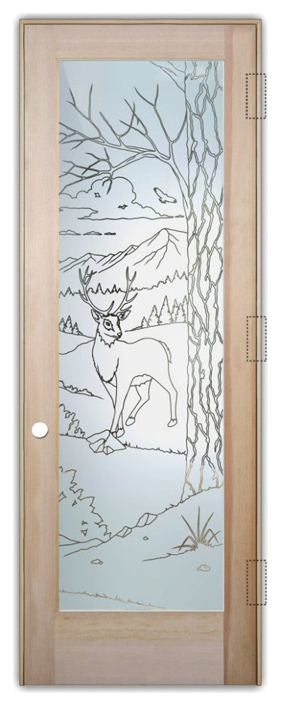 Interior Prehung Door or Interior Slab Door - Wandering White Tail - Douglas...