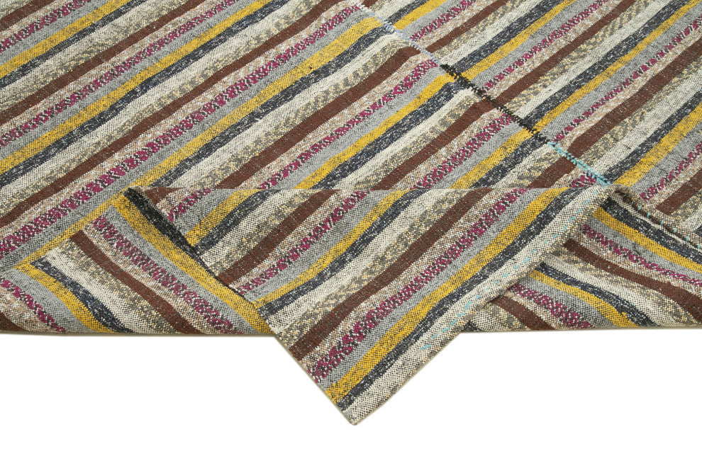Rug N Carpet - Handmade Oriental 6' 4'' x 10' 0'' Unique Wool Kilim Rug
