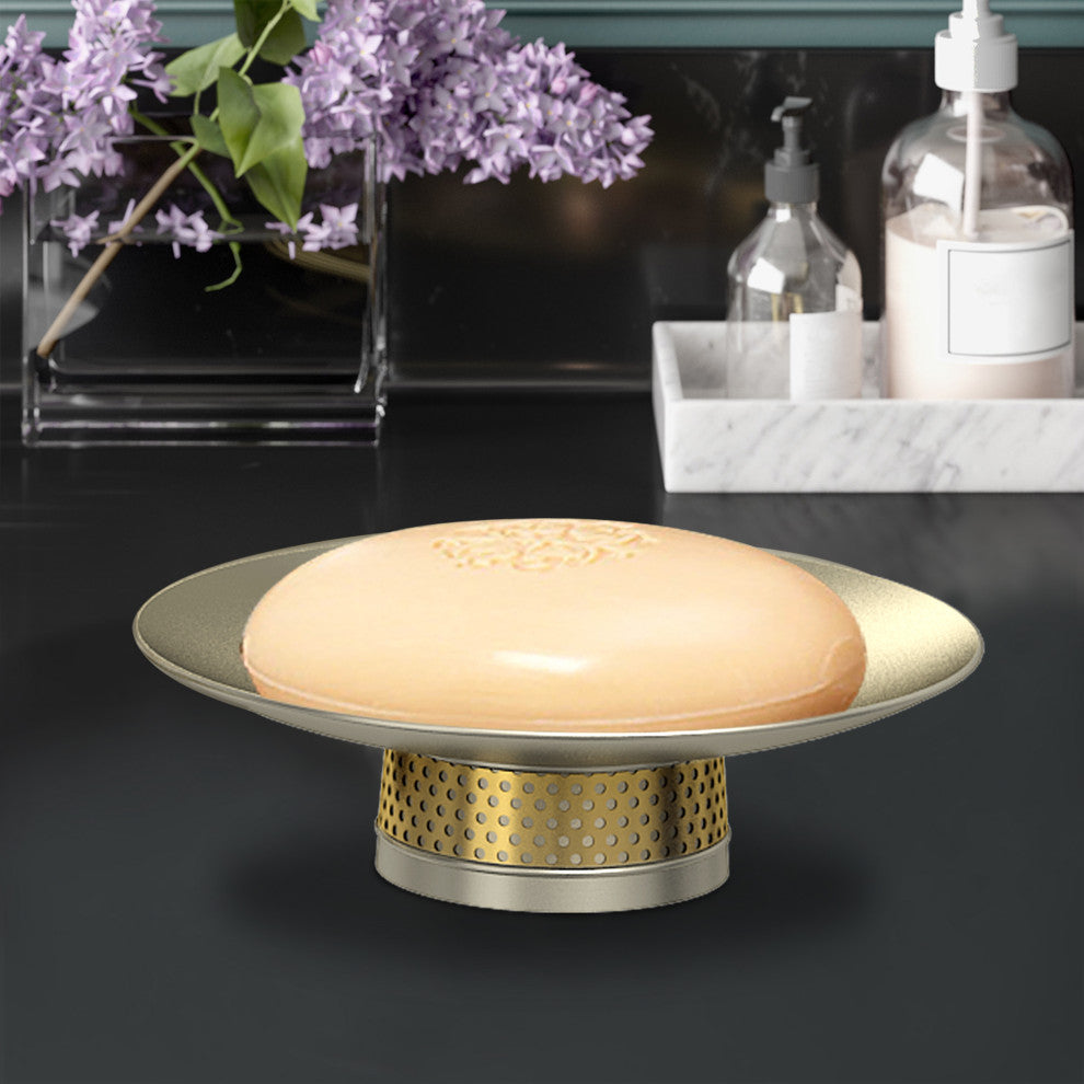 nu steel Selma Brushed Gold Soap Dish
