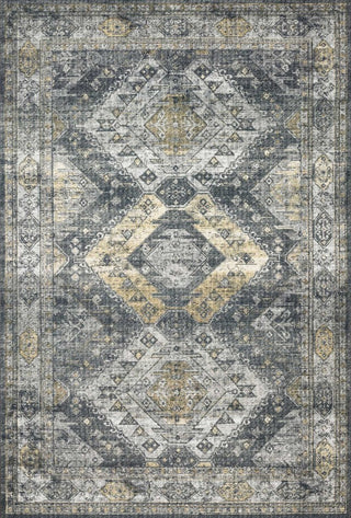 Graphite Silver Printed Skye Area Rug by Loloi II, Graphite/Silver, 5'x7'6"