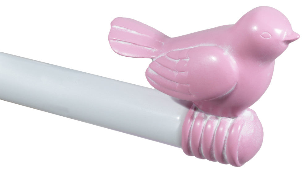 3/4" Bird Adjustable Curtain Rod, Pink, 48"-84"