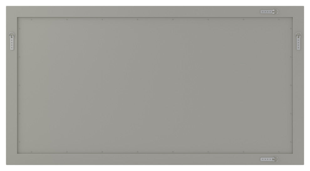 Rectangular MDF Framed Wall Mounted Bathroom Mirror, Grey
