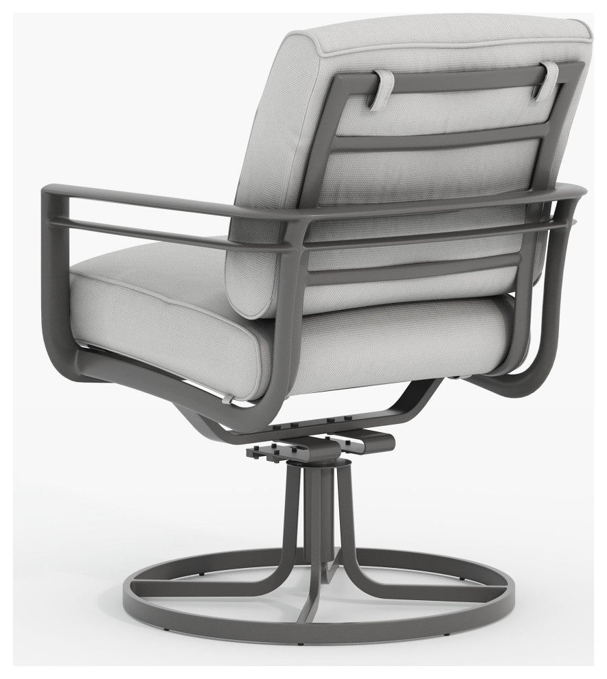 Southern Cay Cushion High Back Swivel Rocker Dining Chair