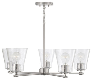 Capital Lighting 446951-533 Baker 5 Light 27"W Chandelier - Brushed Nickel