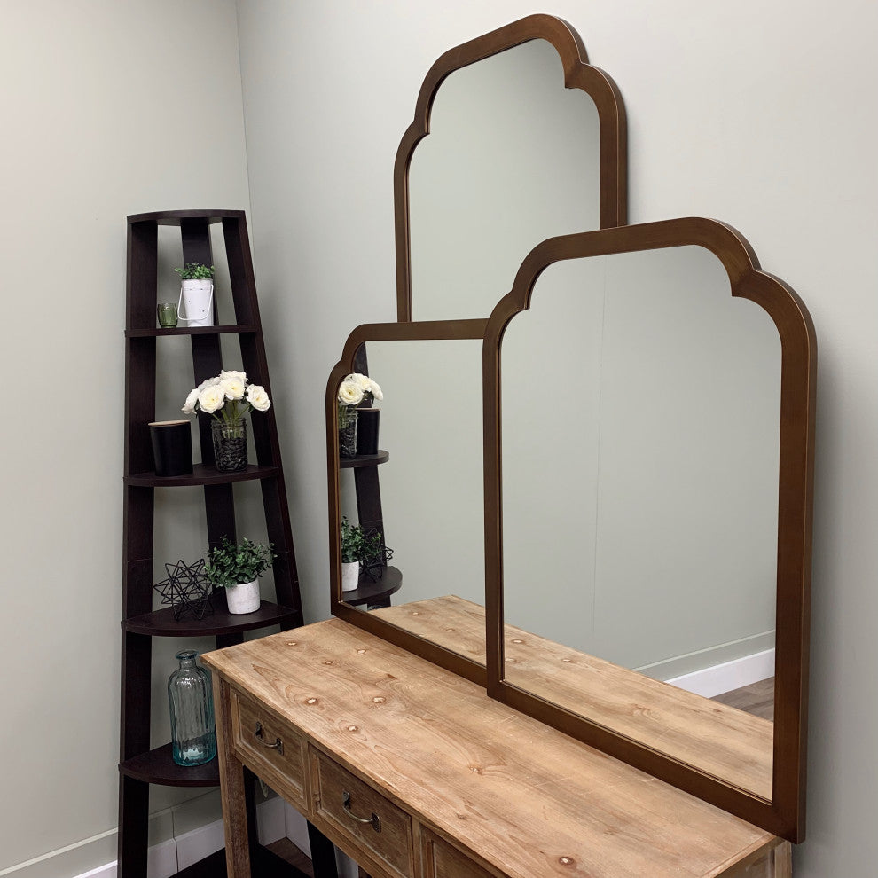 Verdon Framed Full Length Mirror, Clover Cathedral, 23.4"x47.4", Autumn Bronze