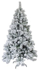 Aleko Snow Dusted Artificial Christmas Tree, 8' With Metal Stand