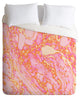 Amy Sia Marble Orange Pink Duvet Cover, King