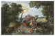 "Landscape with Allegories of the Four Elements" Paper Art, 26"x18"