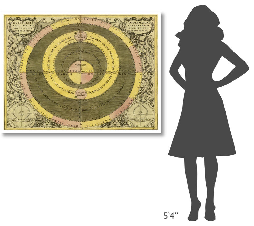 "Maps of the Heavens: Hypothesis Ptomlemaica" Paper Art, 50"x38"