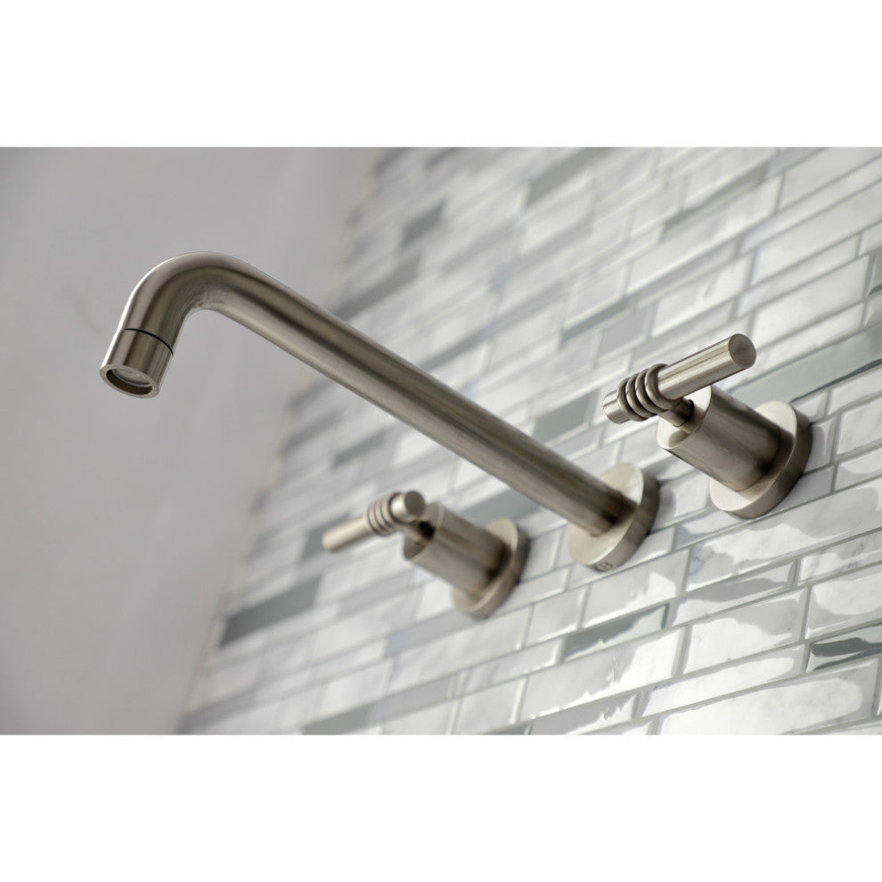KS8028ML Two-Handle Wall Mount Tub Faucet, Brushed Nickel