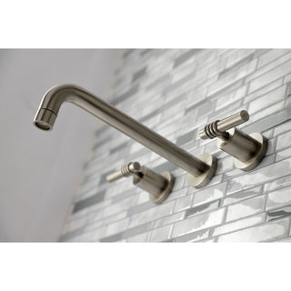 KS8028ML Two-Handle Wall Mount Tub Faucet, Brushed Nickel
