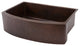 30" Hammered Copper Kitchen Rounded Apron Single Basin Sink
