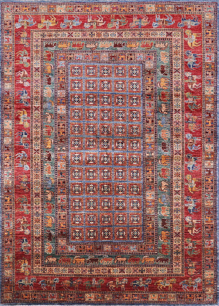 Ahgly Company Indoor Rectangle Mid-Century Modern Area Rugs, 2'' x 5''