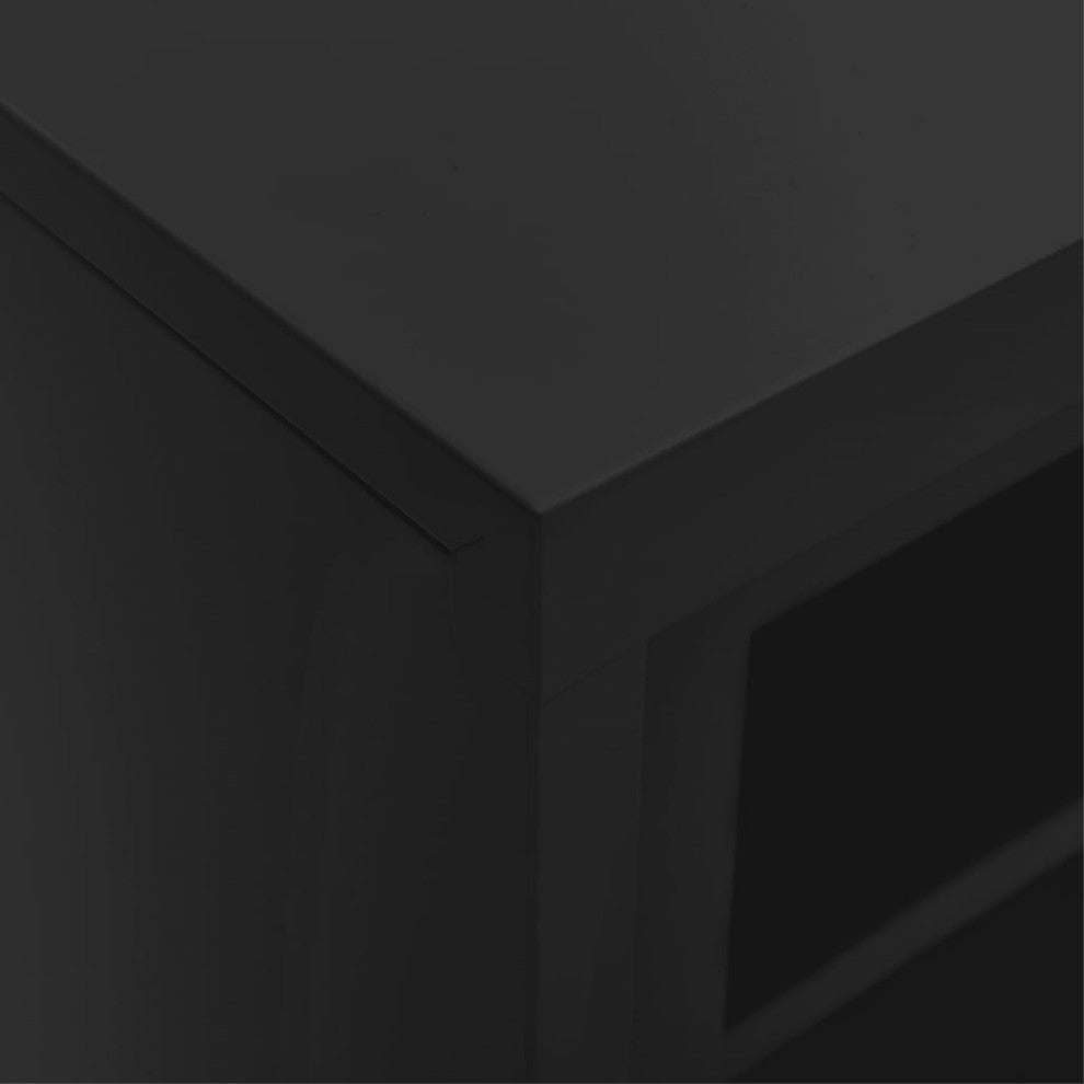 Vidaxl Sliding Door Cabinet Anthracite 35.4"x15.7"x35.4" Steel