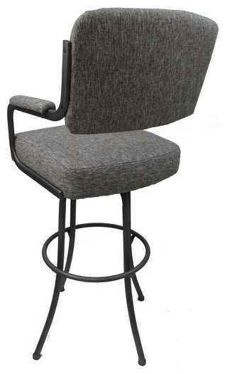 Swivel Counter Metal Bar Stool, Mojeva Grey - Gray, 30"