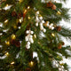 6' Alpine Faux Xmas Tree With Pinecones, Berries and 200 White Warm LED Lights