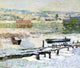 Ernest Lawson River in Winter, 20"x25" Wall Decal Print